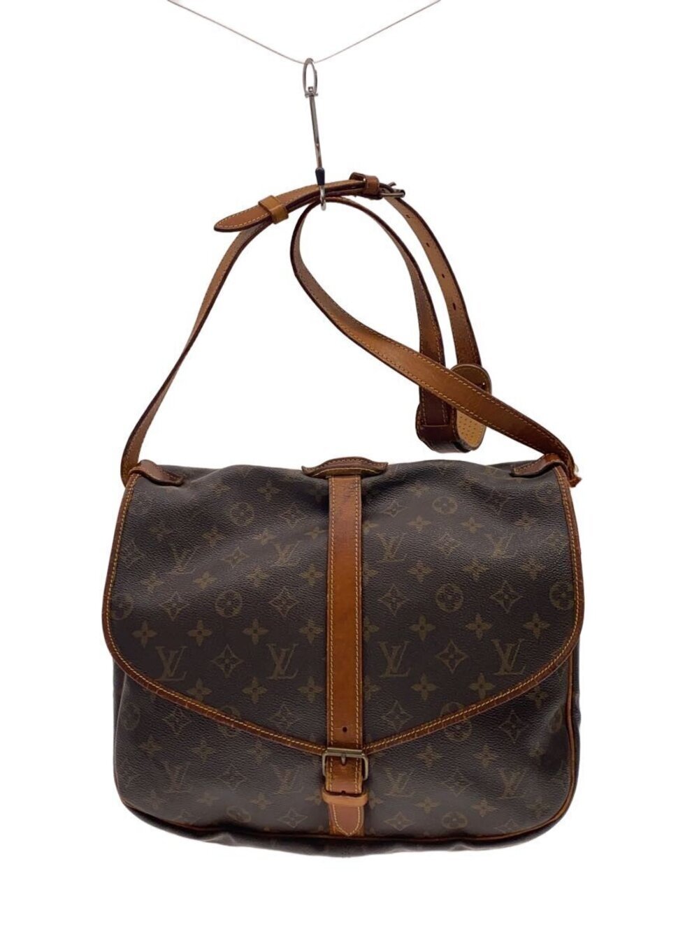 LOUIS VUITTON Saumur Canvas Brown All over